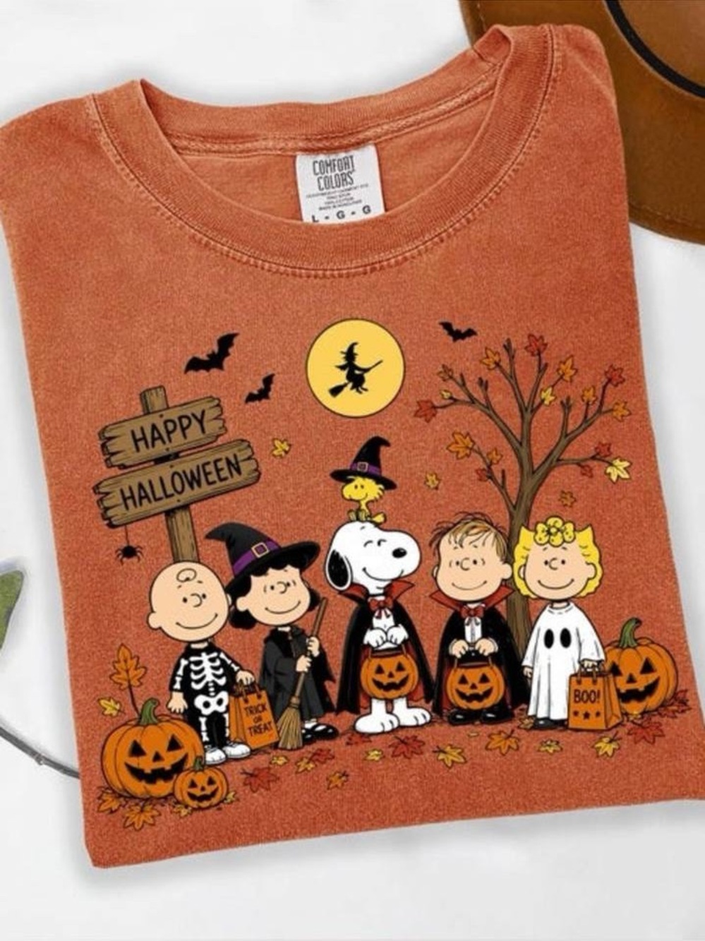 Comfort Colors Yam Peanuts Halloween Graphic Tee